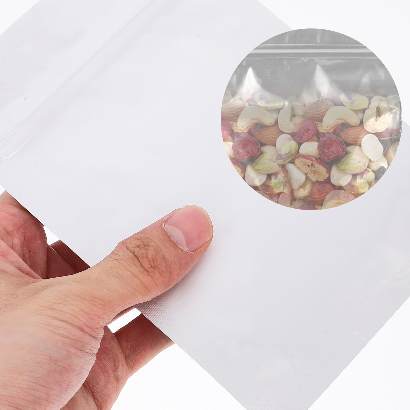 Food With Snacks - ถุงเก็บอาหารแบบปิดผนึกได้ 50 ชิ้น สำหรับบรรจุขนม เครื่องประดับ และของชิ้นเล็ก