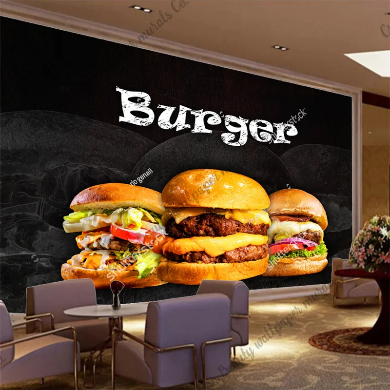 Food Snacks Background - Custom Burger วอลล์เปเปอร์รูปภาพ Fast Food Restaurant