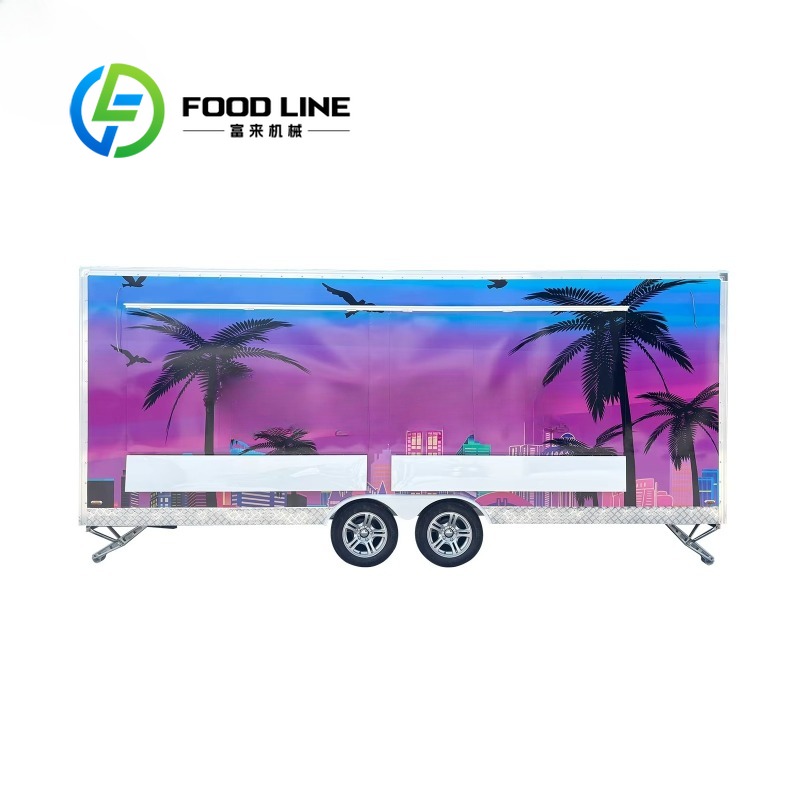 Food Energy Snacks - รถพ่วงขายอาหารขนาดกะทัดรัดพร้อมครัวประหยัดพลังงานสำหรับขายกาแฟ สมูทตี้ และของว่างเคลื่อนที่