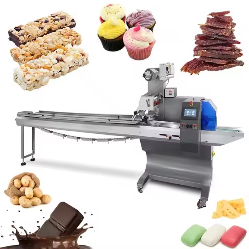 Food With Snacks - เครื่องบรรจุแบบอัตโนมัติสำหรับขนมสายไหมเนื้อนุ่ม - ปิดผนึกได้อย่างมั่นคง ใช้งานง่าย อุปกรณ์บรรจุภัณฑ์อาหาร