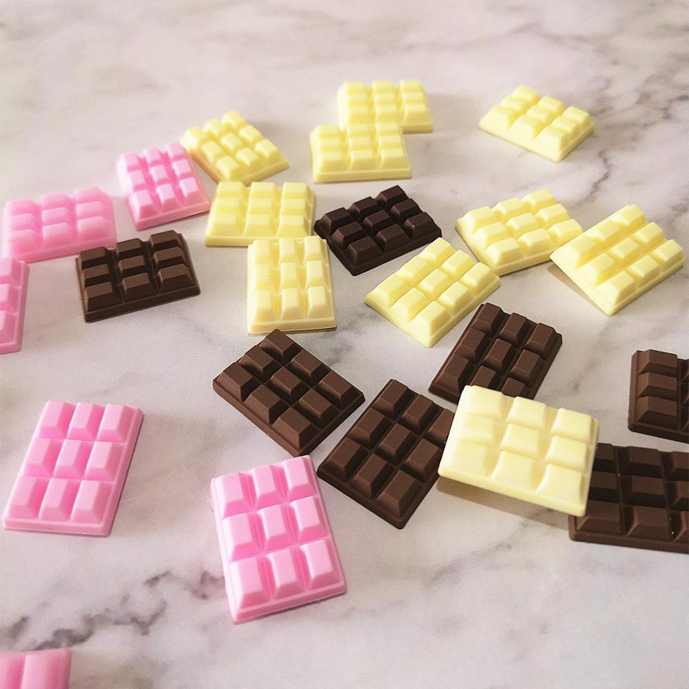 Junk Food Snacks - 10ชิ้น23*16มม. ช็อกโกแลตผสมพอลิเมอร์กล่องเมือกสำหรับเด็กเสน่ห์การสร้างแบบจำลองดินเหนียวของตกแต่งงานปาร์ตี้อุปกรณ์สำหรับเด็ก