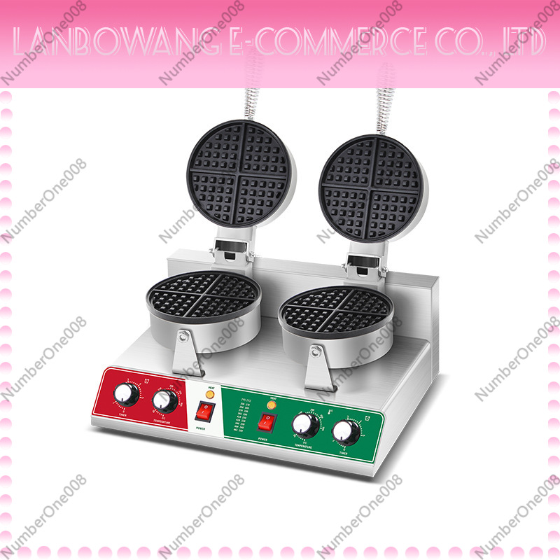Food Snacks Business - เครื่องทำวาฟเฟิลแบบหมุน กระทะเคลือบกันติด เครื่องทำเครป สำหรับร้านขายอาหารริมทาง ร้านขนมขบเคี้ยว ร้านอาหาร