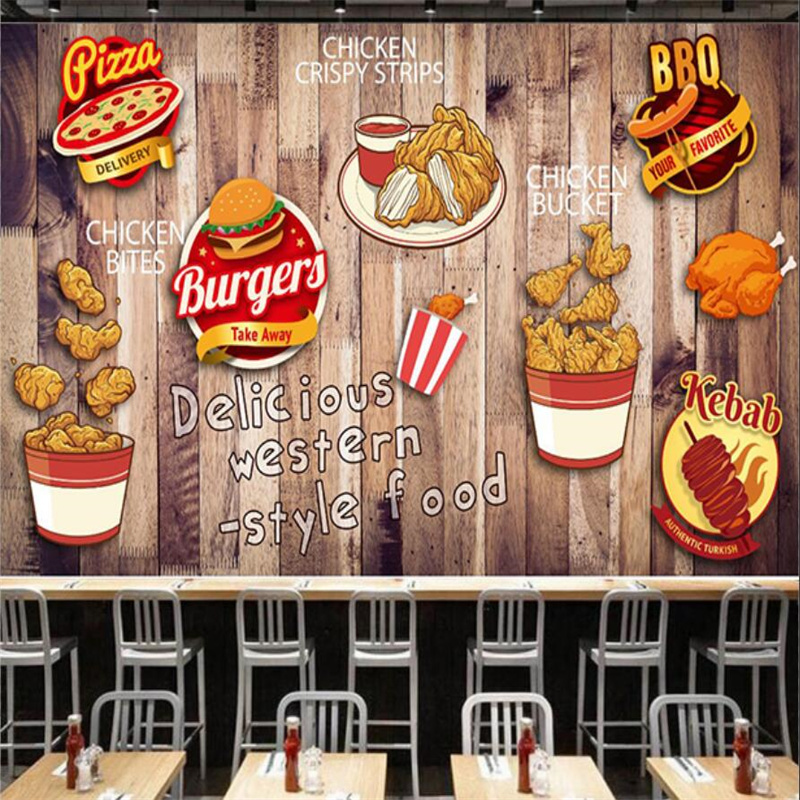 ที่กําหนดเองไก่ทอดเบอร์เกอร์วอ - Food Snacks Background บทวิจารณ์และราคา