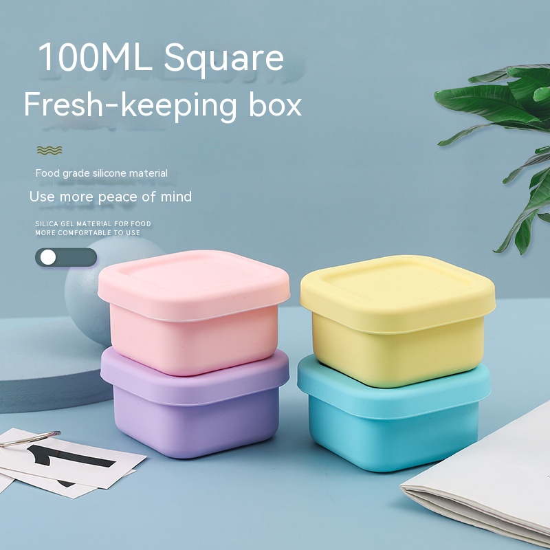 กล่องอาหารกลางวันซิลิโคนแบบปิด - Food Snacks For Kids บทวิจารณ์และราคา