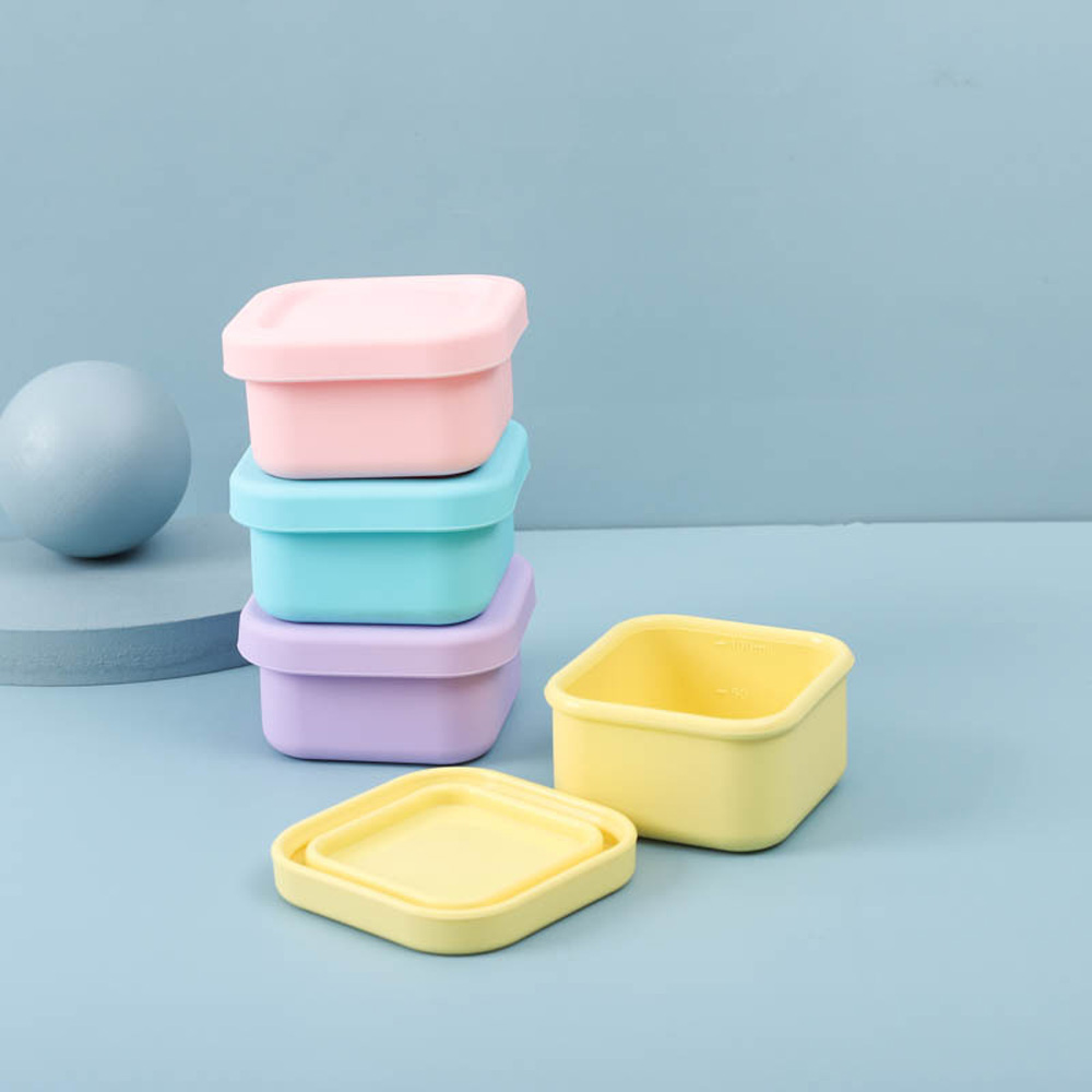 กล่องอาหารกลางวันซิลิโคนแบบปิด - Food Snacks For Kids บทวิจารณ์และราคา