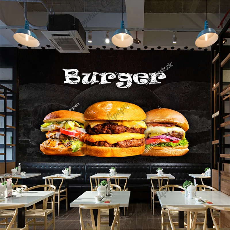 Custom Burger วอลล์เปเปอร์รูปภ - Food Snacks Background บทวิจารณ์และราคา