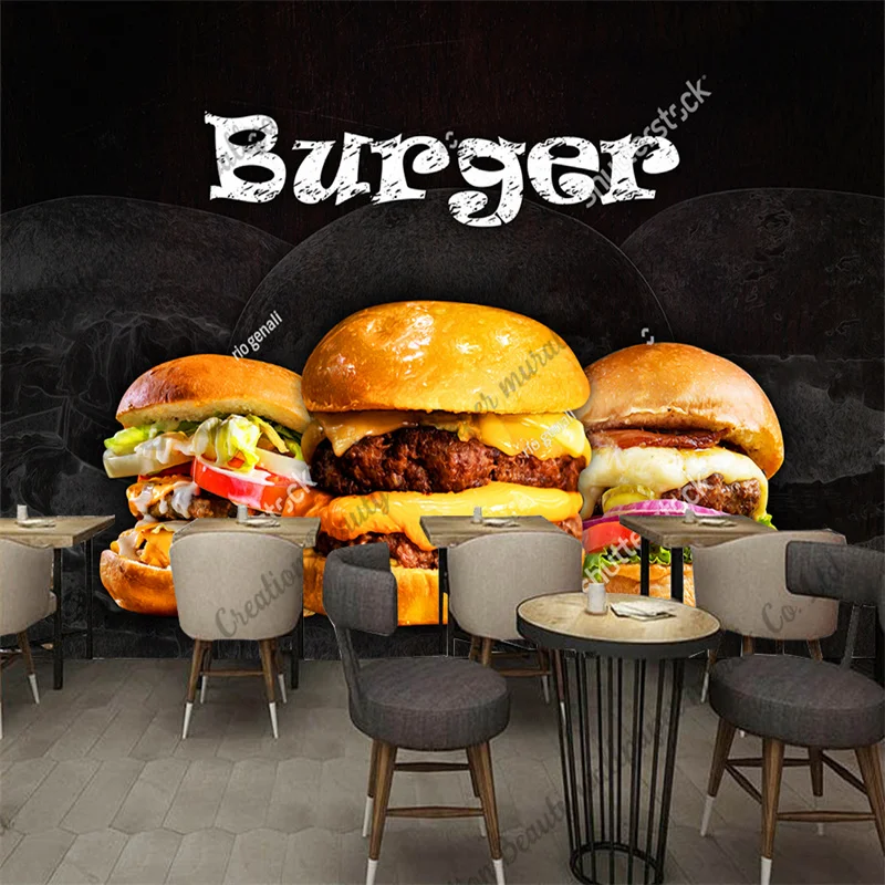 Custom Burger วอลล์เปเปอร์รูปภ - Food Snacks Background บทวิจารณ์และราคา