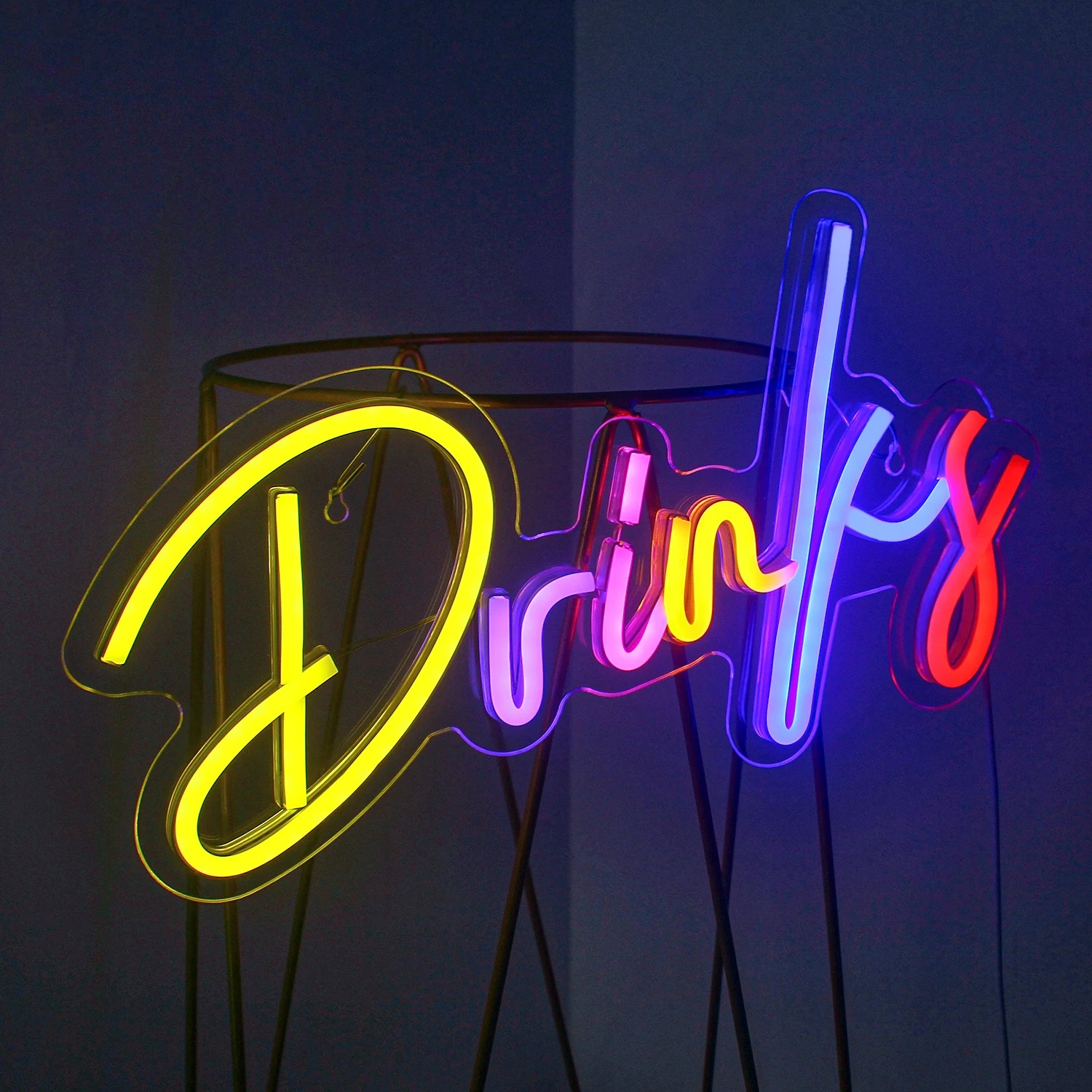 เครื่องดื่มและขนมบาร์ LED Neon - Food Snacks Background บทวิจารณ์และราคา