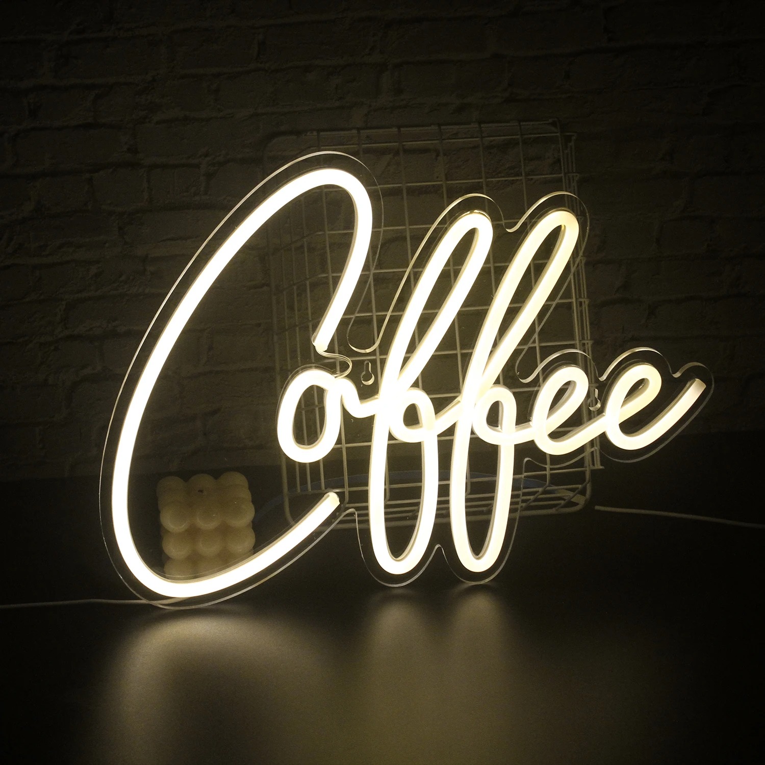 เครื่องดื่มและขนมบาร์ LED Neon - Food Snacks Background บทวิจารณ์และราคา