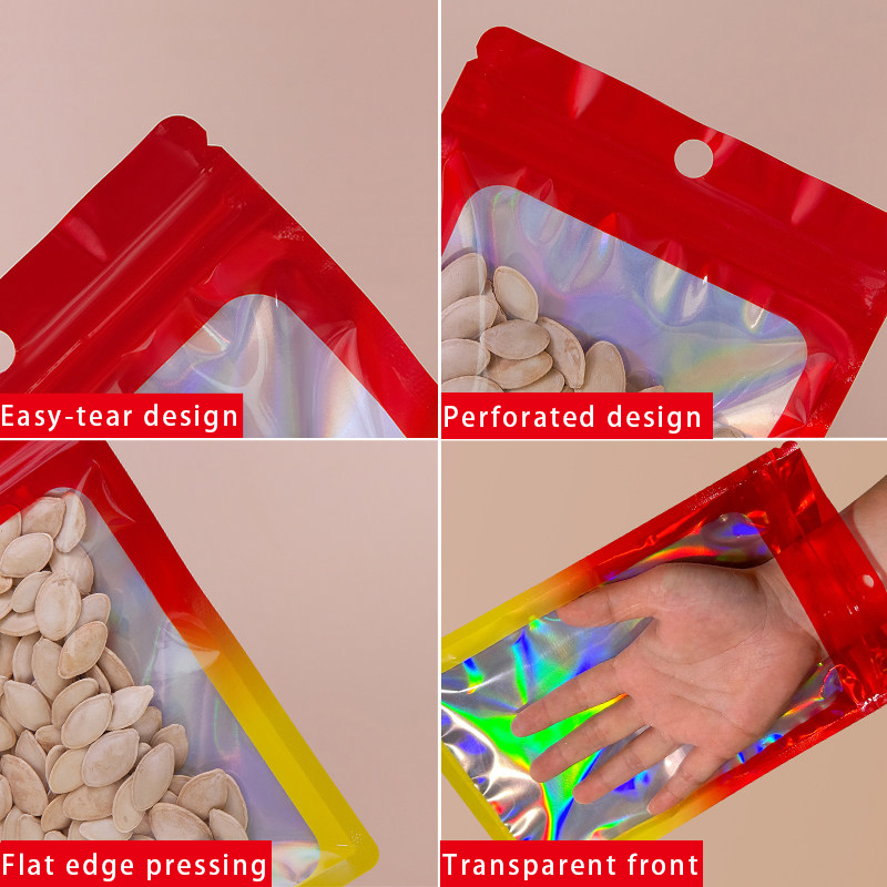 ถุงซิปสี่เหลี่ยมสีโฮโลแกรม, ถุ - Food With Snacks บทวิจารณ์และราคา