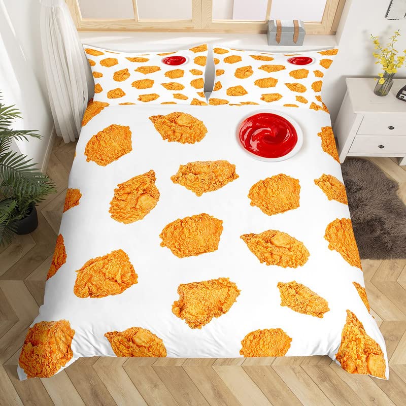 ปลอกผ้านวมไก่ทอดคิงไซส์ชุดเครื - Food Snacks For Kids บทวิจารณ์และราคา