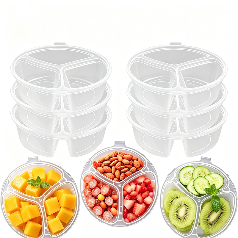 กล่องใส่ขนม 3 ช่อง พร้อมฝาปิดก - Food Prep Snacks บทวิจารณ์และราคา