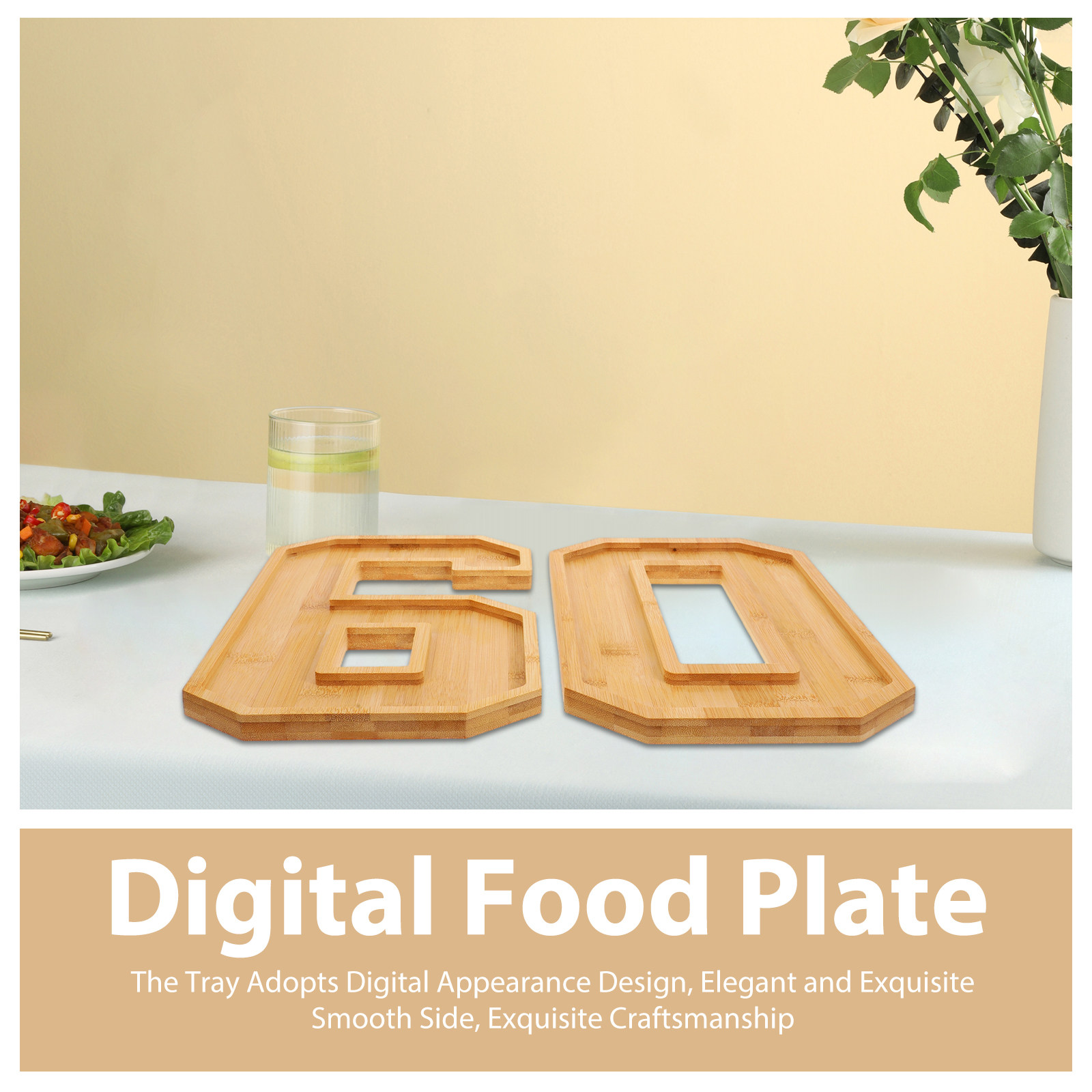 1 ชุดถาดไม้หมายเลข 60 ลายไม้ธร - Food Platter Snacks บทวิจารณ์และราคา