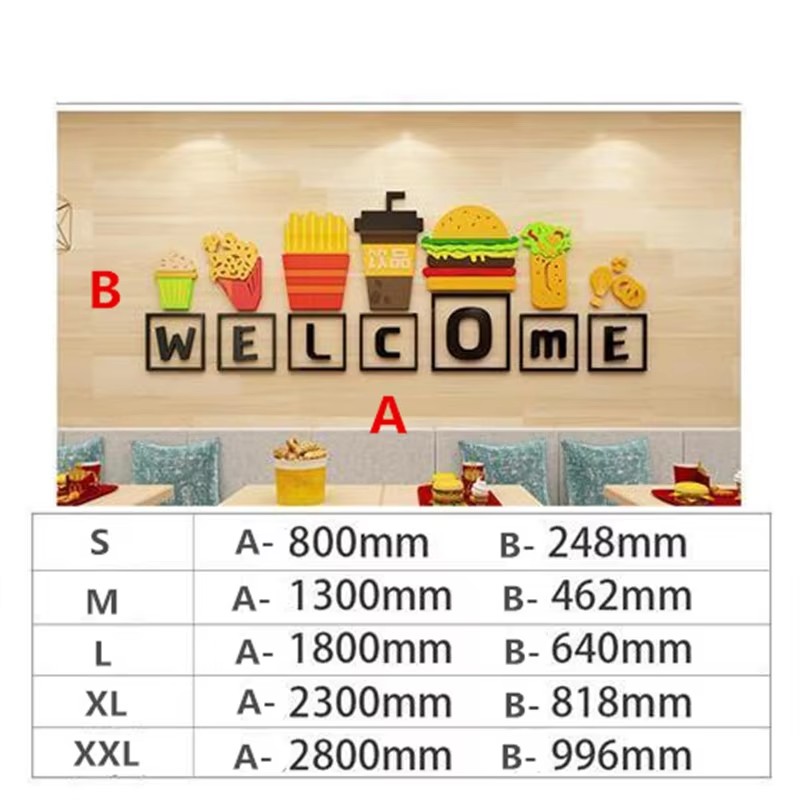 สติ๊กเกอร์ติดผนังธีมอาหาร ตกแต - Food Snacks Background บทวิจารณ์และราคา