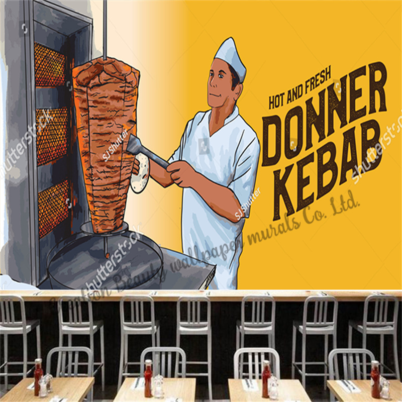 Custom Fast อาหาร Kebab วอลล์เ - Food Snacks Background บทวิจารณ์และราคา