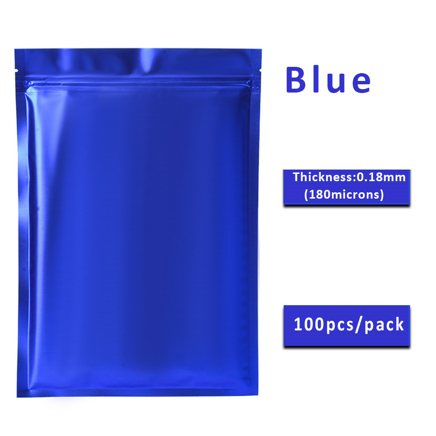 100 ชิ้น ถุงซิปฟอยล์สีน้ำเงินด - Food With Snacks บทวิจารณ์และราคา