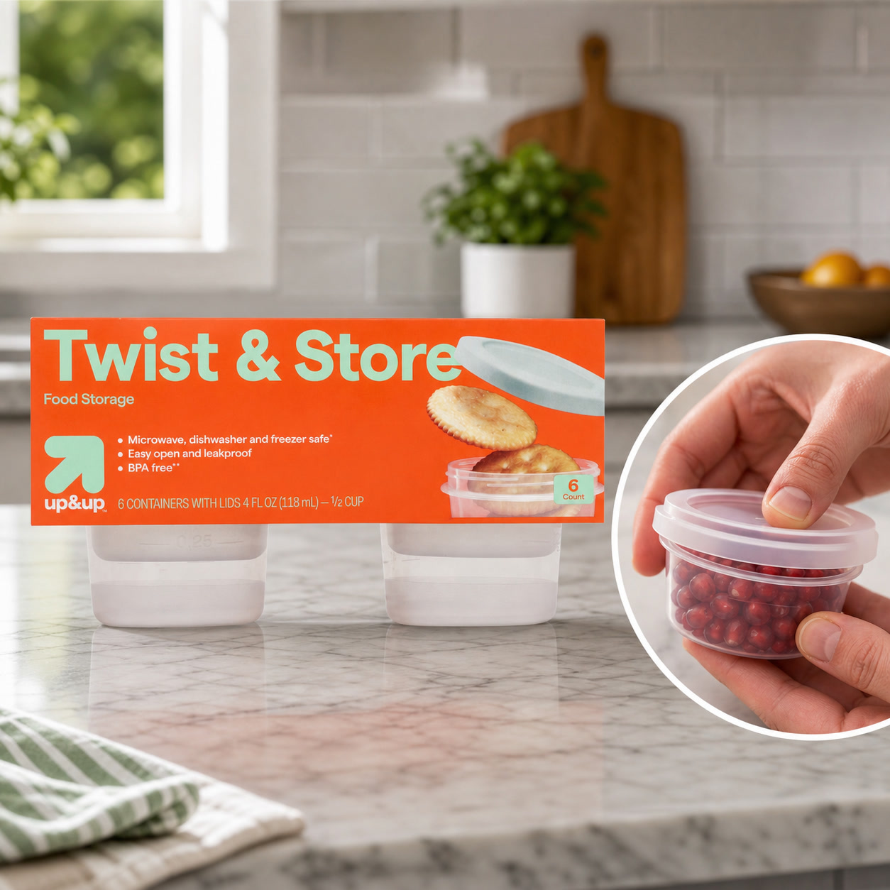 ภาชนะเก็บอาหารแบบล็อคเกลียวทรง - Food Prep Snacks บทวิจารณ์และราคา