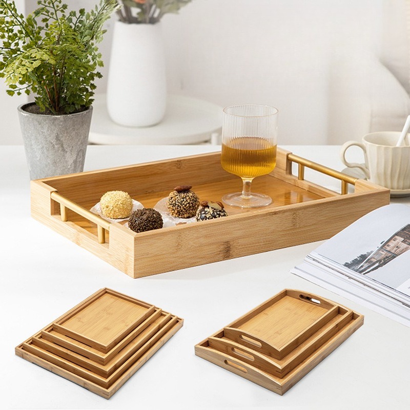 ชุดถาดเสิร์ฟไม้ไผ่ธรรมชาติ ถาด - Food Platter Snacks บทวิจารณ์และราคา