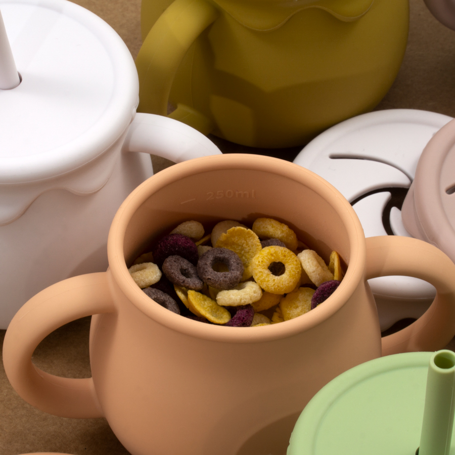 เด็กใหม่ซิลิโคนกล่องเก็บอาหารถ - Food Snacks For Kids บทวิจารณ์และราคา
